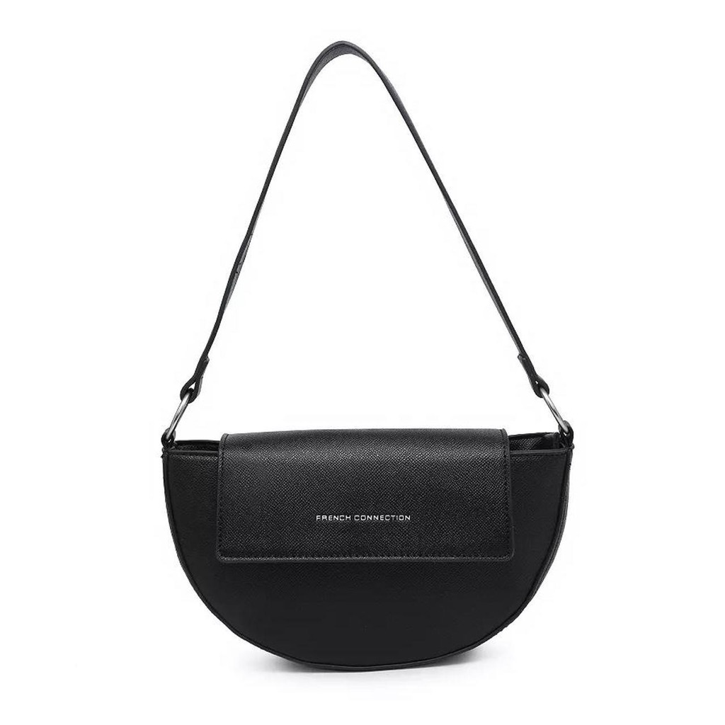 French Connection Black Crescent Shoulder Bag